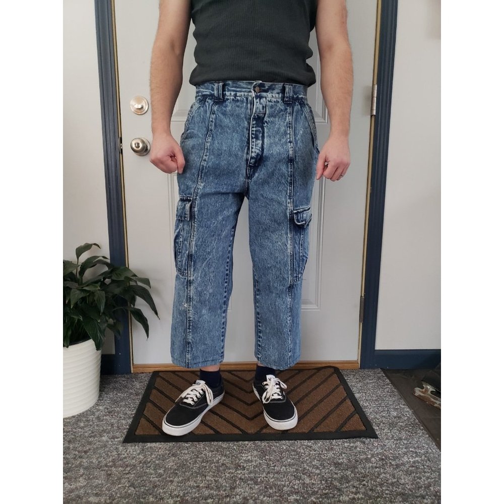 90s Cropped Wide Leg‎ Jeans